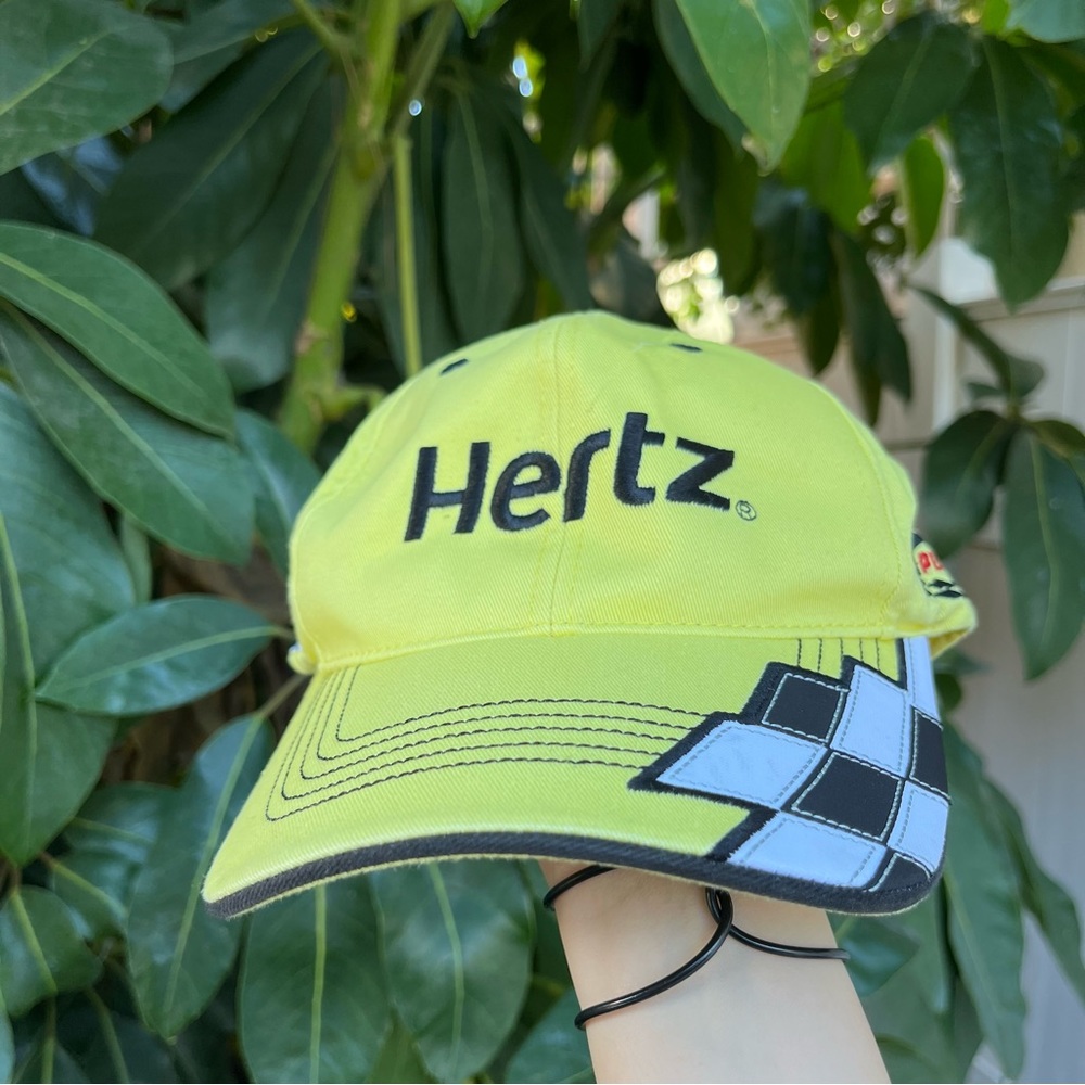 NASCAR Penske Racing #22 HERTZ Joey Logano Yellow Baseball Hat Cap!